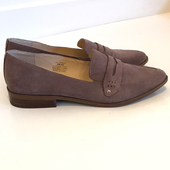 SOLE SOCIETY Penny Loafers Suede Flats Jessica Dusty Plum Women’s Size 9M - Picture 10 of 16